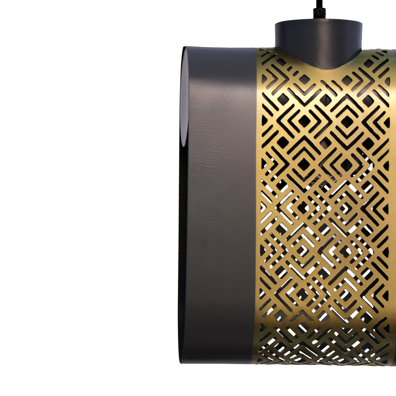 Arin Mesh Wide Hanging Lamp - Mild Steel / Brass - Lighting