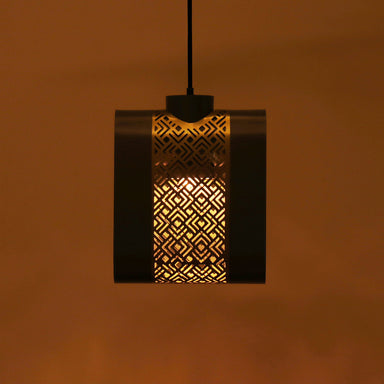Arin Mesh Wide Hanging Lamp - Mild Steel / Brass - Lighting