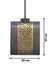 Arin Mesh Wide Hanging Lamp - Mild Steel / Brass - Lighting