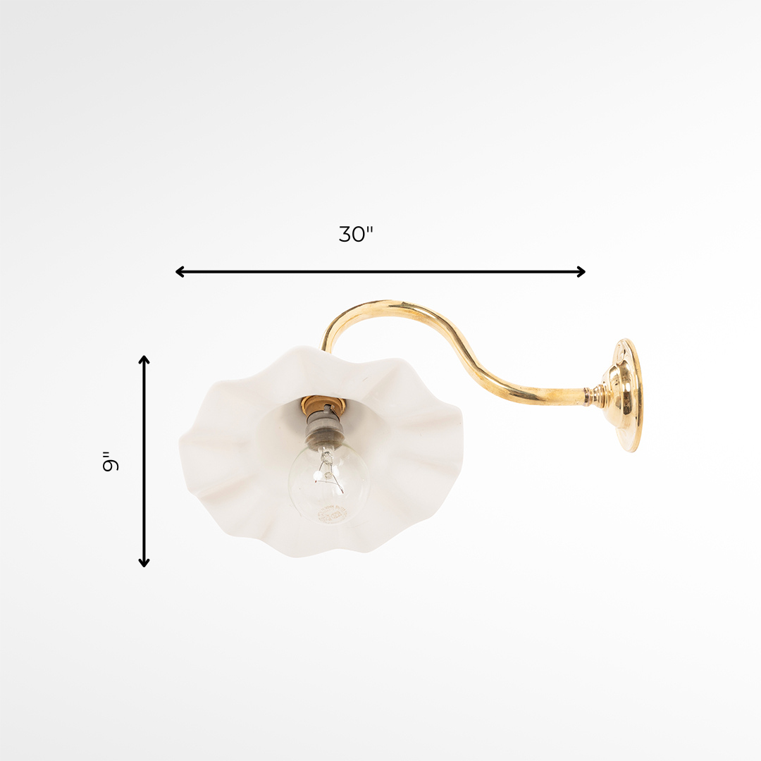 Art Deco Wall Lamp 07 - Holder Dia: 30’’ H: 9’’ / Brass - Lighting