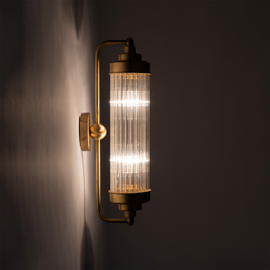Art Deco Wall Lamp 09 - Holder Dia: 4’’ H: 17’’ / Brass - Lighting