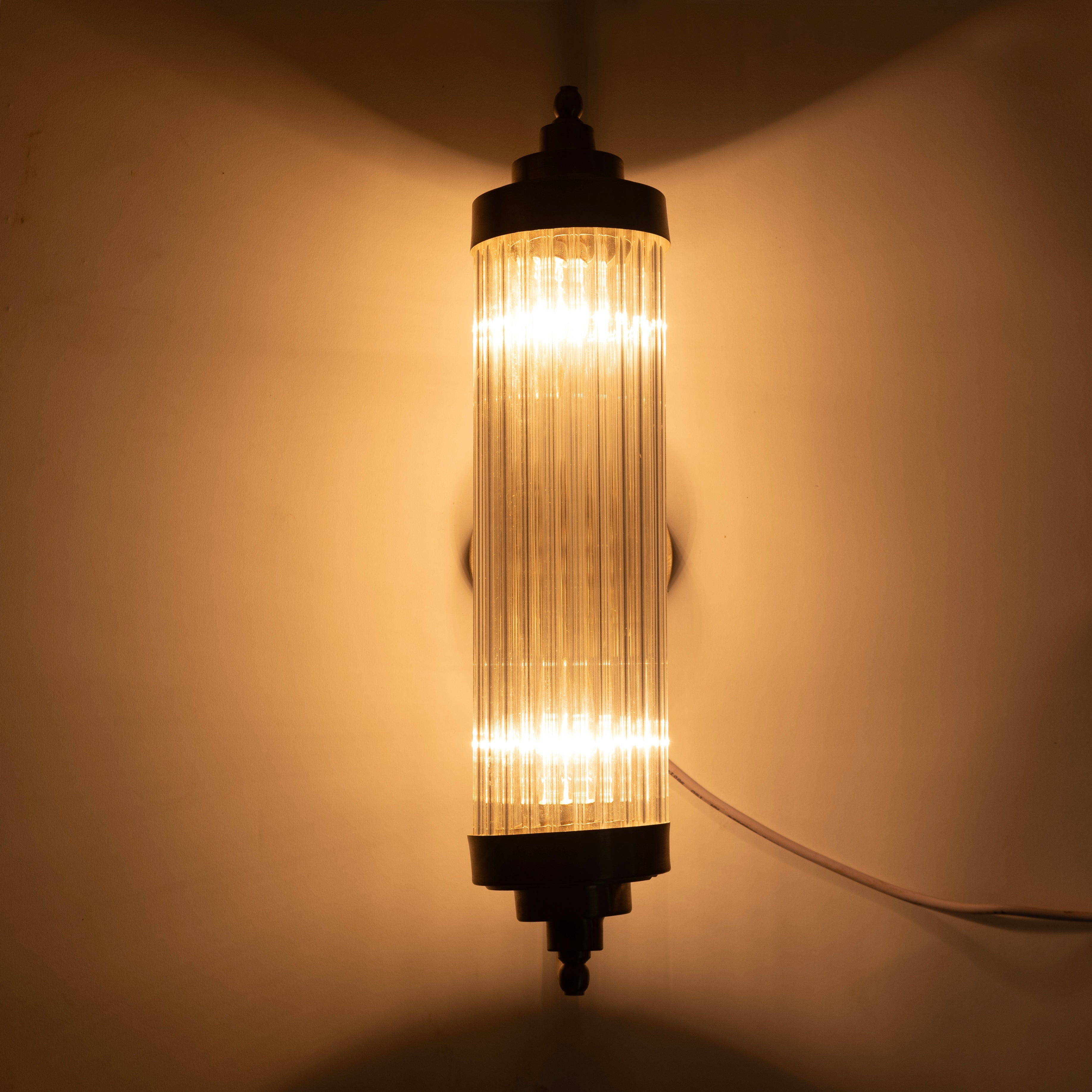 Art Deco Wall Lamp 09 - Holder Dia: 4’’ H: 17’’ / Chrome - Lighting