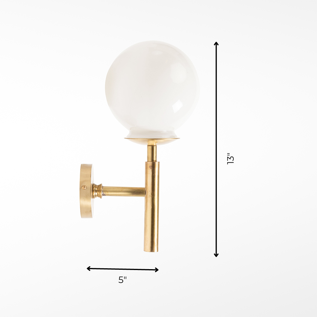Art Deco Wall Lamp 21 - Holder Dia: 5’’ H: 13’’ / Brass - Lighting