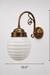 Art Deco Wall Light 11 - H: 14’’ × W: 8’’ / Brass - Lighting