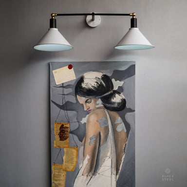 Art Studio Double-Shade Lamp Wall Sconce