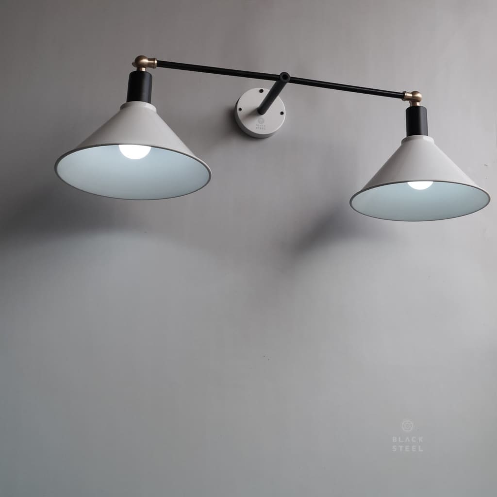 Art Studio Double-Shade Lamp Wall Sconce