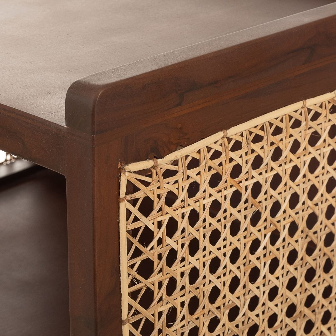 Asbury Cane Side Table - Furniture