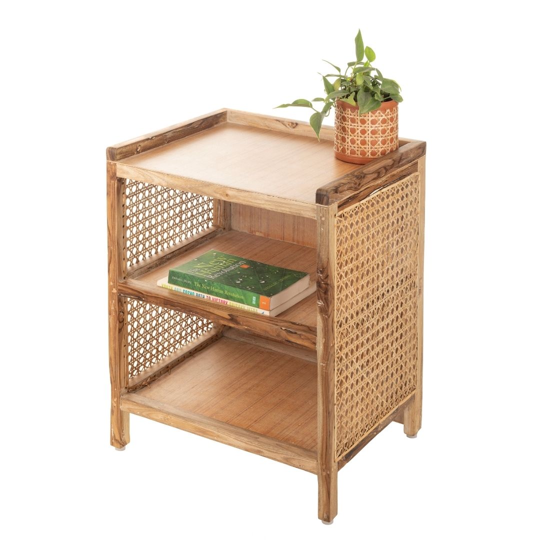 Asbury Cane Side Table - Furniture