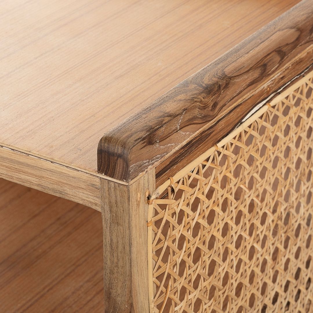 Asbury Cane Side Table - Furniture