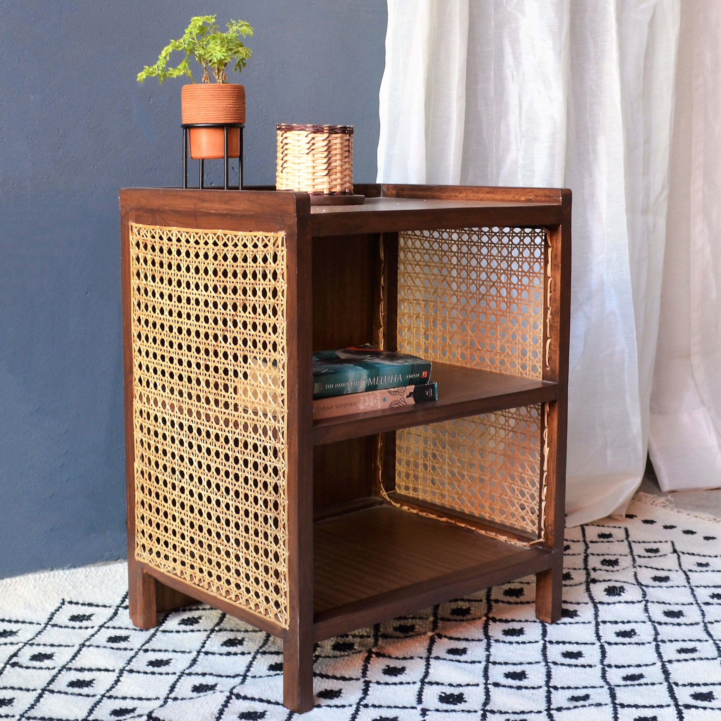 Asbury Cane Side Table - Furniture