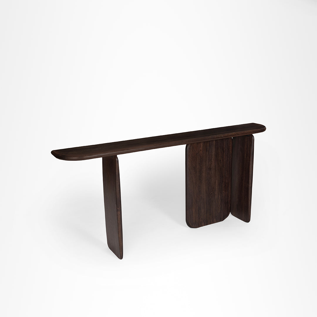 Ash Console - L: 69’’ W: 10’’ H: 31’’ / Walnut / Acacia Wood - Indoor Furniture