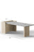 Ashcroft Coffee Table - L:42’’ x B:21’’ x H:15’’ In Inches / Cement Grey Pigmented GFRC Top; Natural White Ash Legs