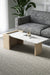 Ashcroft Coffee Table - L:42’’ x B:21’’ x H:15’’ In Inches / Cement Grey Pigmented GFRC Top; Natural White Ash Legs