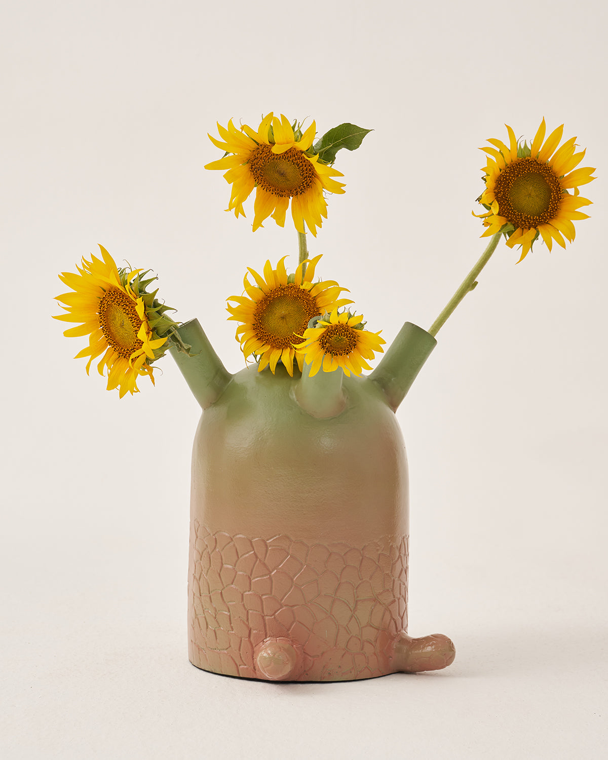 Atria Vase - Salmon / Cast Aluminium / 28L X 28W X 31H In Cms - Décor