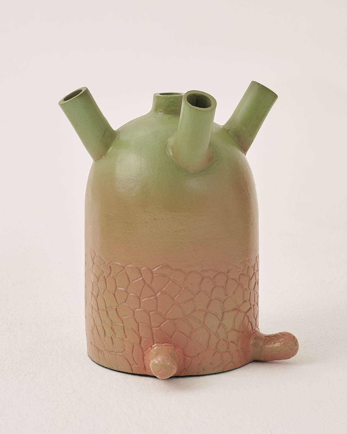 Atria Vase - Salmon / Cast Aluminium / 28L X 28W X 31H In Cms - Décor