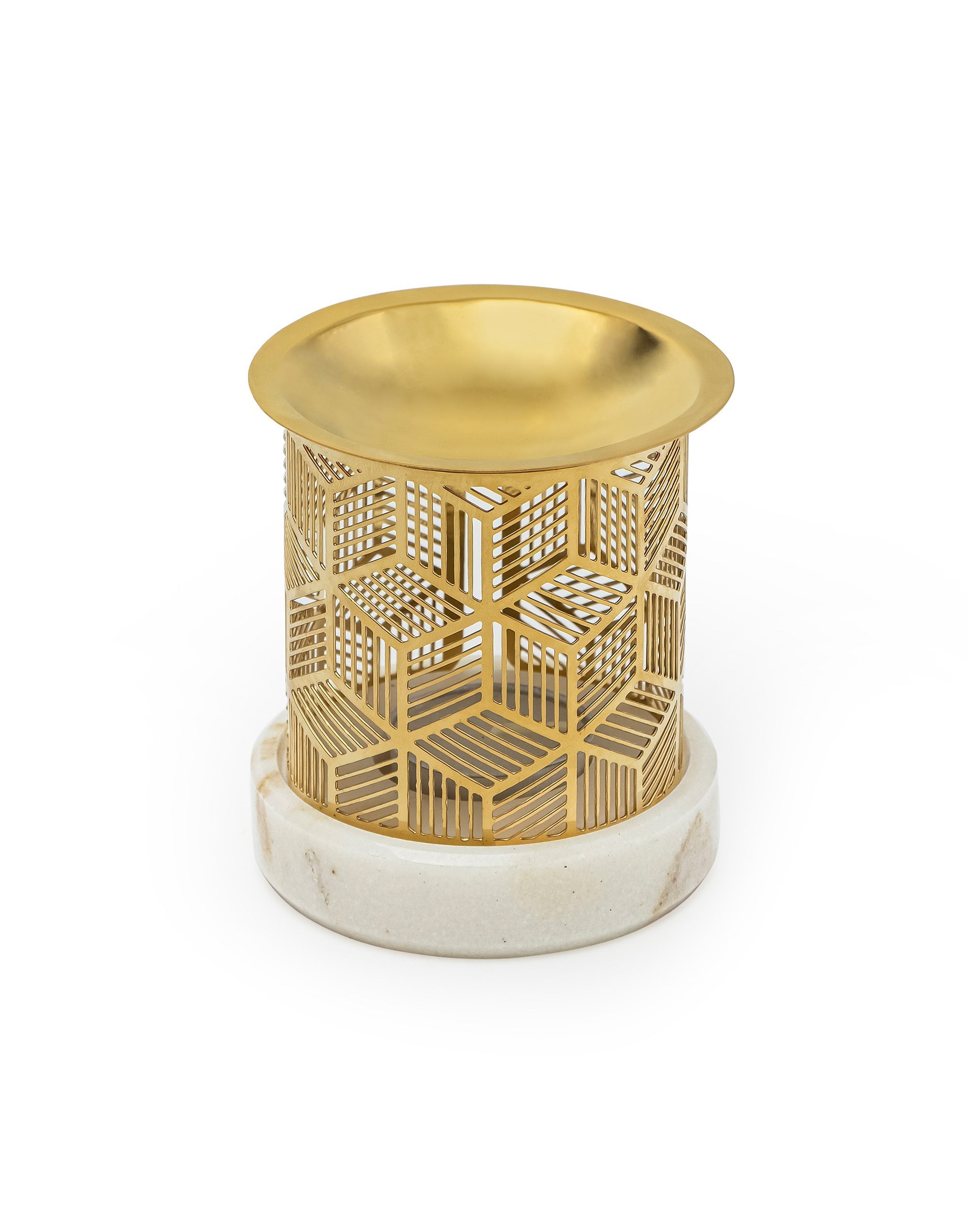 Aura Diffuser - Natural / Brass and marble - Decor