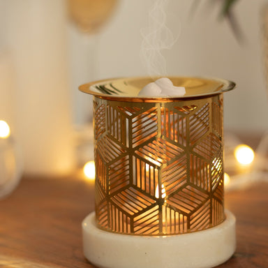 Aura Diffuser - Natural / Brass and marble - Decor
