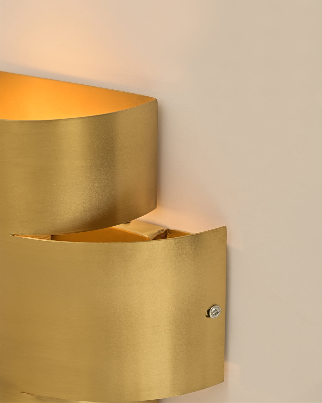 Aura Wall Sconce - Brass / Brass / 23L X 10W X 23H In Cms - Lighting