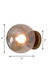 Aurora Noir Wall Sconce - Black and Gold / Diameter - 4 Inches, Finish - Gold Matte / Aluminium and Glass - Lighting