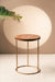 Aurum Side Table - Brown & Gold / L:30 x W:30 x H:42 In Cms / Metal & Wood - Indoor Furniture