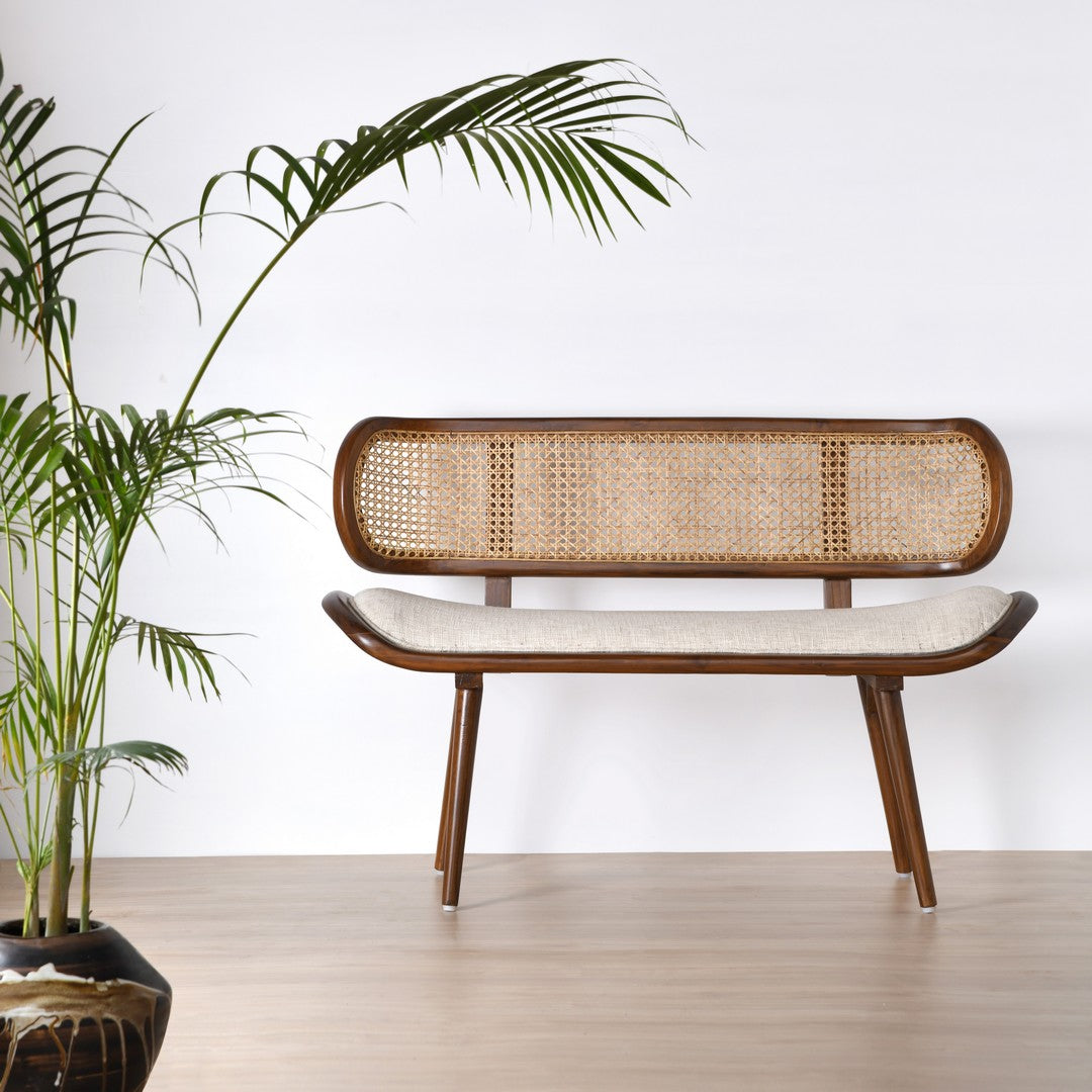 Avalon Cane Bench - Furniture