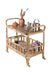 Bali Bamboo Bar Trolley - Natural / Bamboo and metal wheels / L: 35’’ W: 18’’ H: 33.5’’ - Furniture