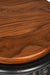 Bamboo Drum Accent Table - Black / Teakwood, bamboo / D: 14.75’’ H: 24’’ - Furniture