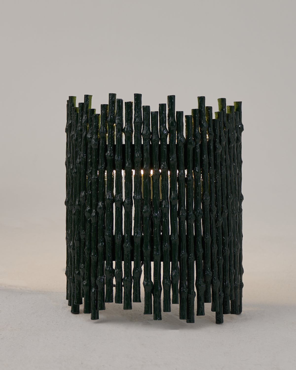 Bamboo Wall Light - Green / Cast Aluminium / 25L X 15W X 38H In Cms - lighting