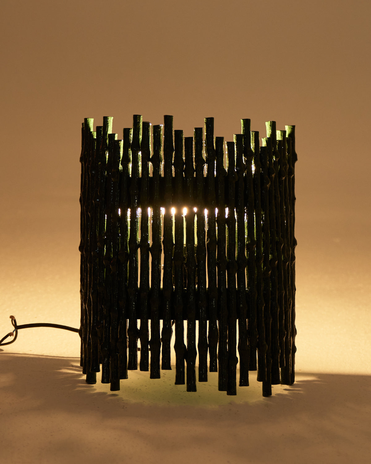 Bamboo Wall Light - Green / Cast Aluminium / 25L X 15W X 38H In Cms - lighting