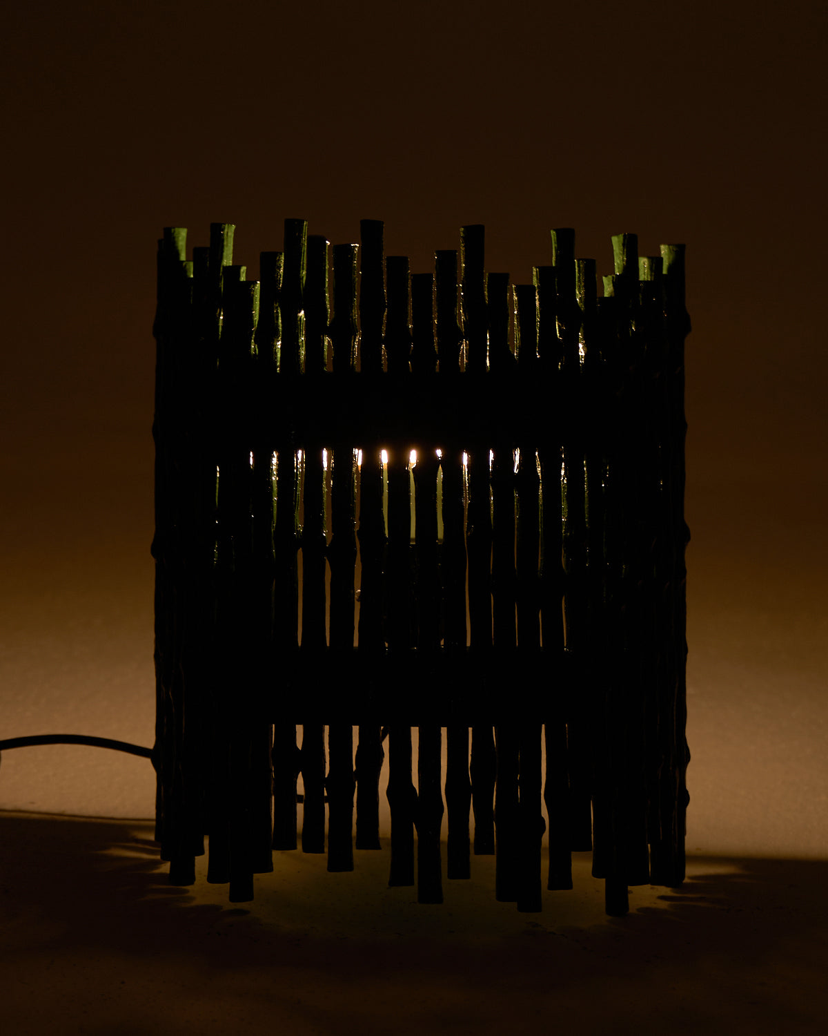 Bamboo Wall Light - Green / Cast Aluminium / 25L X 15W X 38H In Cms - lighting