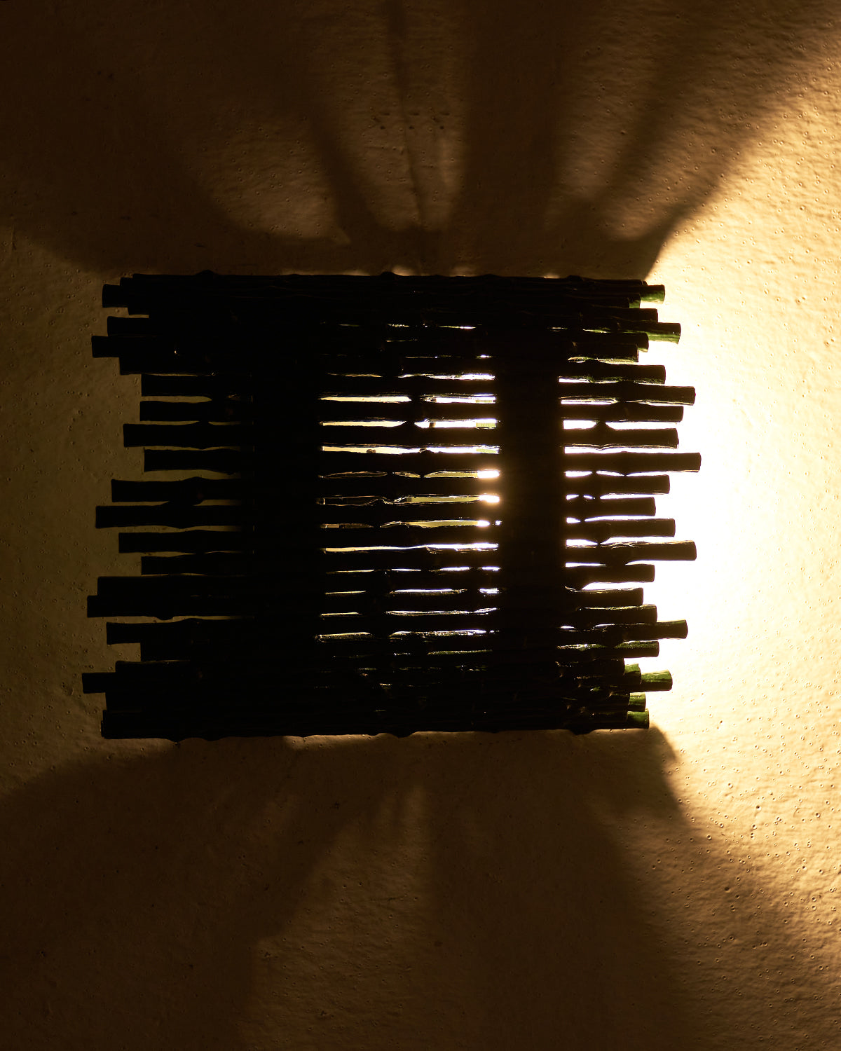 Bamboo Wall Light - Green / Cast Aluminium / 25L X 15W X 38H In Cms - lighting