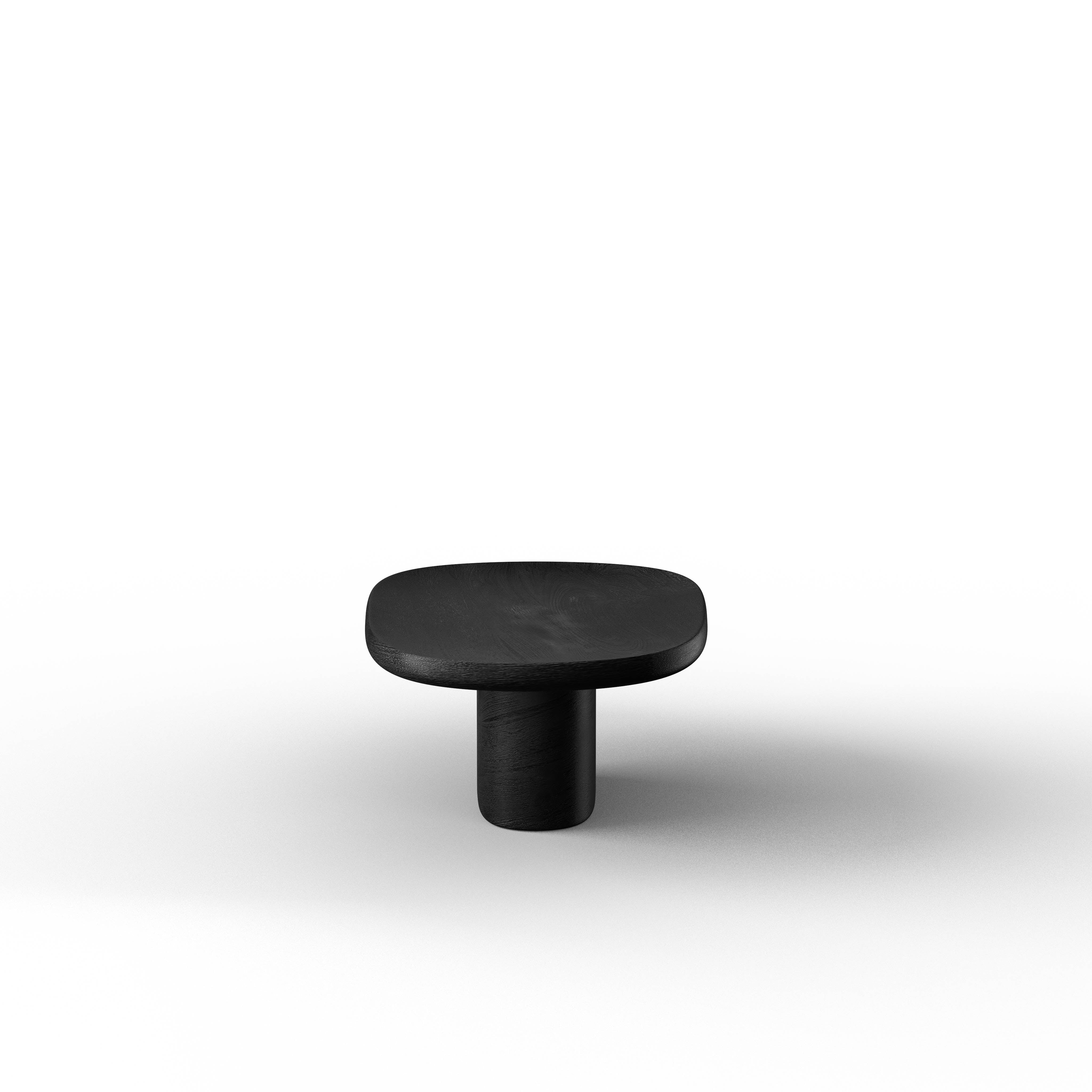 Basalt Coffee table - L:42’’ x B:22’’ x H:12.5’’ In Inches / Black Distressed and Charcoal Sheesham and Top; Black