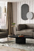 Basalt Coffee table - L:42’’ x B:22’’ x H:12.5’’ In Inches / Black Distressed and Charcoal Sheesham and Top; Black