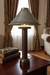 Battery operated Rustic Heritage Lamp - Verdigris Patina / Dark Wood / Mild Steel - Lighting