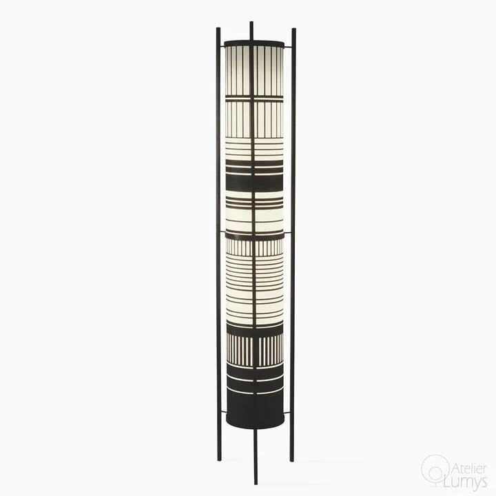 Bauhaus Trio Floor Lamp - Dia: 11’’ H: 63’’ / Black and White / Mild Steel - Lighting