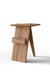 Bella Side Table - L:19’’ x B:16’’ x H:22.5’’ In Inches / Black Distressed and Charcoal White Ash Structure / Natural