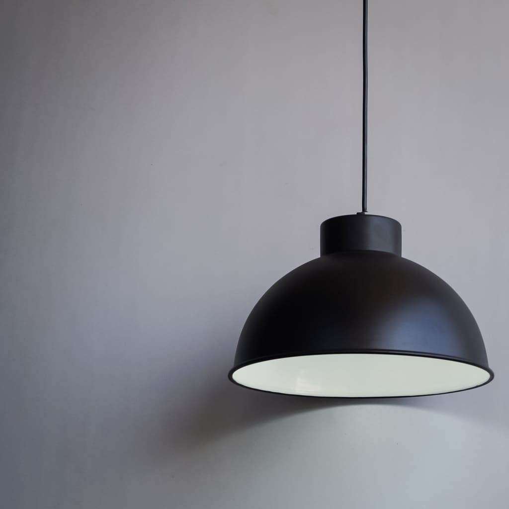 Black Bold 12 Inch Minimal Style Mid Century Modern Lamp