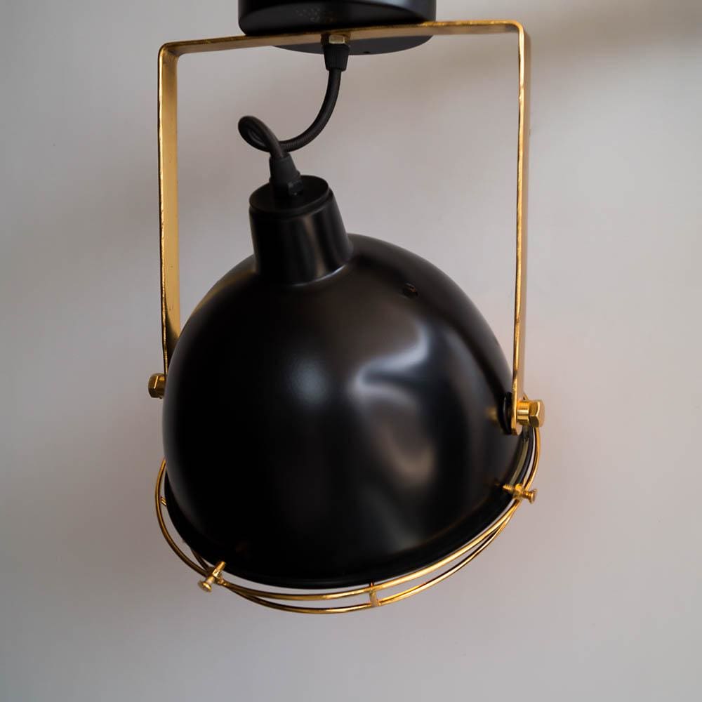 Black Gold Low Ceiling Lamp Vintage Style Lighting