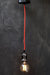 Black High Gloss Red Wire E27 Retro Edison Pendant Light Holder