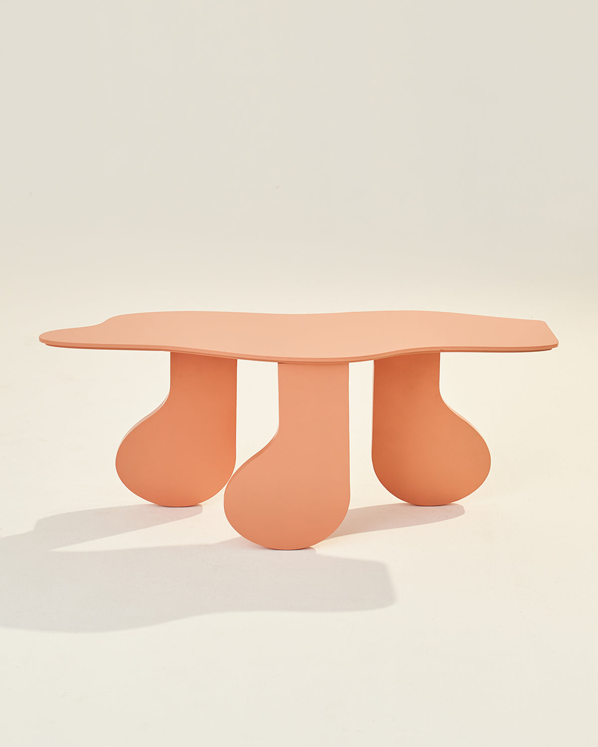 Blob - Peach / MDF / 105L X 36W X 43H In Cms - Indoor Furniture