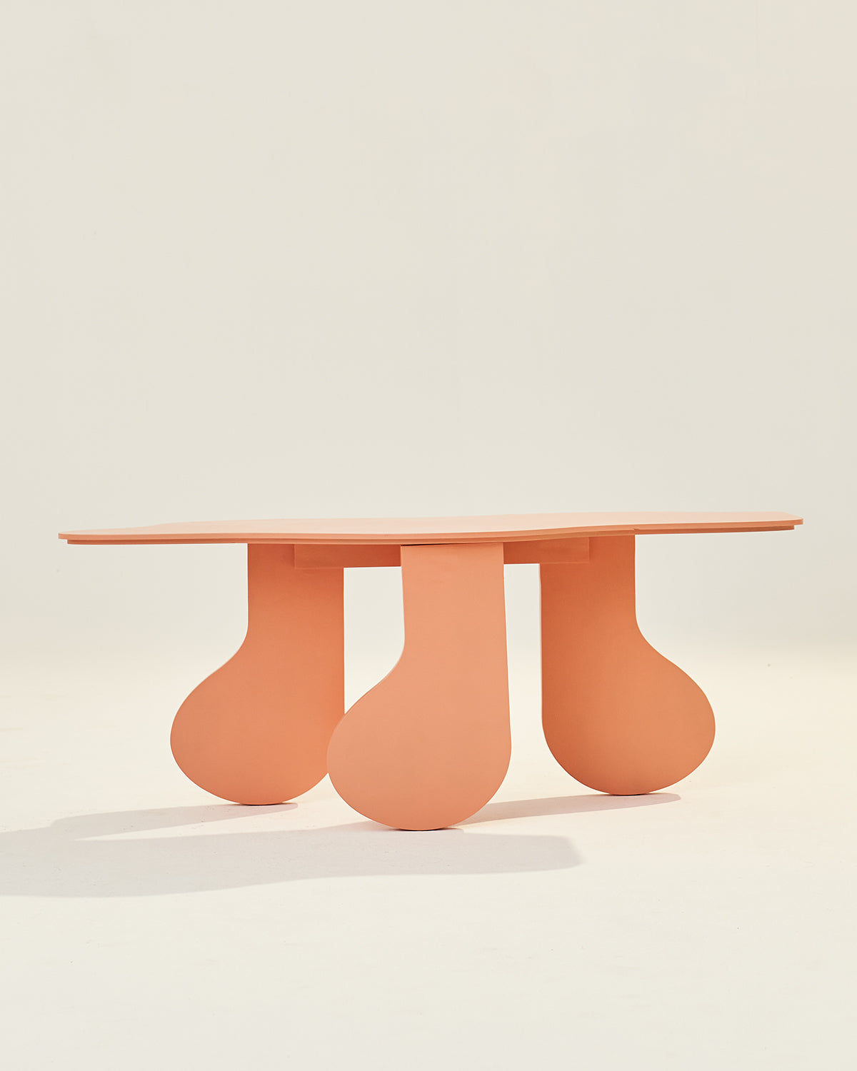 Blob - Peach / MDF / 105L X 36W X 43H In Cms - Indoor Furniture