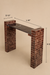 Blockette Console Table - D 12’’ x L 44’’ x H 36’’ / Cherry Red Marble, Tile, Wood - Furniture