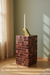 Blockette Side Table - 12’’ x 12’’ x H 24” / Tile, Wood, Steel Skirting - Side Table