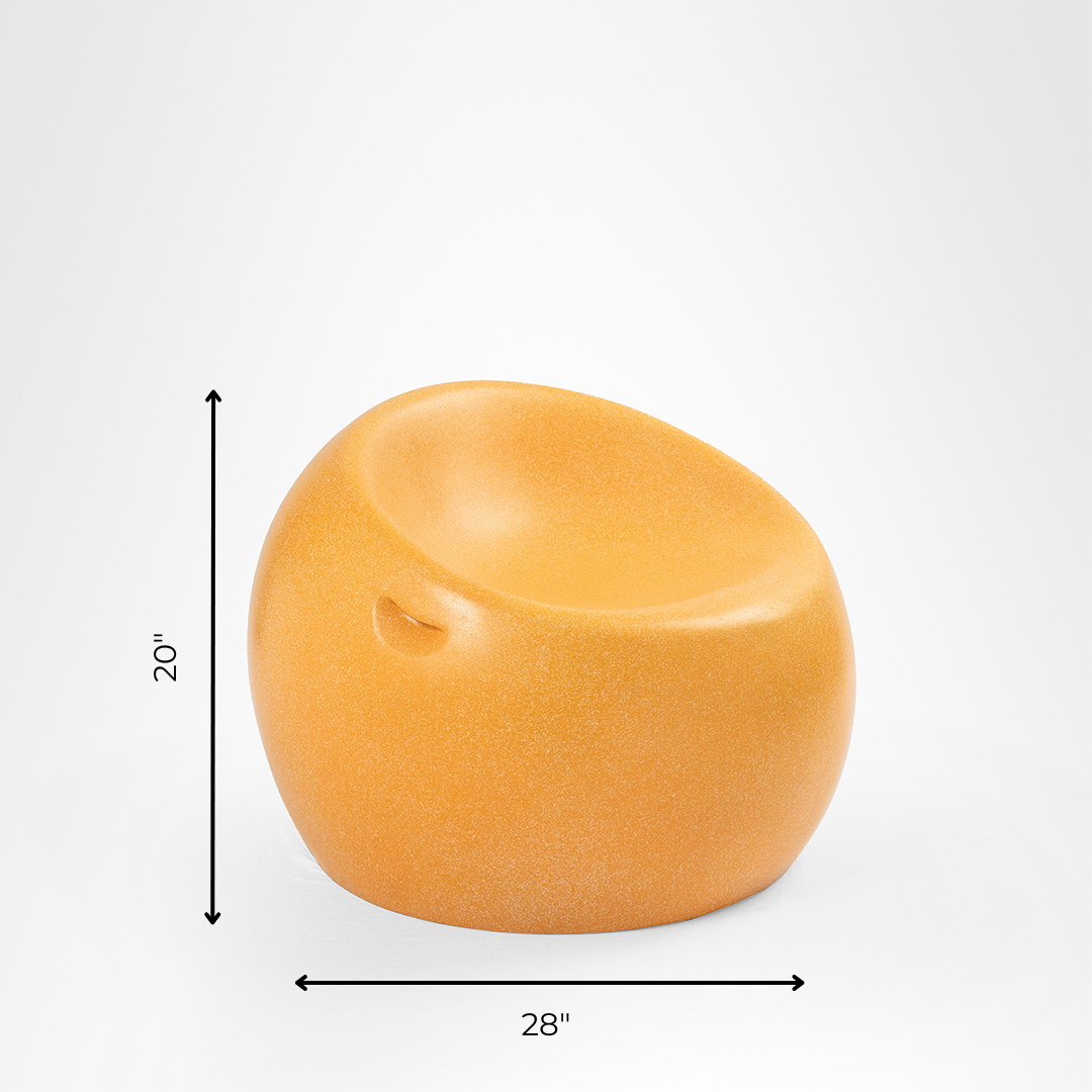 Bloom Chair - Yellow / D: 28’’ H:20 / FRP