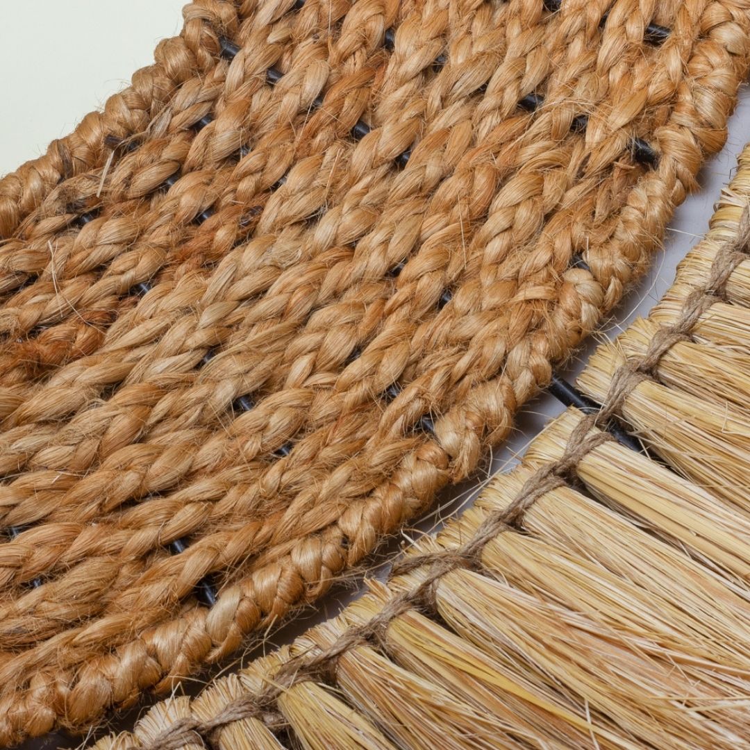 Boheme Jute Moonjh Grass Mirror - Natural / Moonjh grass, jute, mirror and plywood / D: 30’’ W: 1’’ - Decor