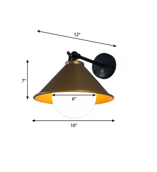 CWS107 Bohemian Loft Interior Wall Sconce In Gold