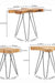 Borneo Accent Tables Set of 3 - Teak Wood / L:50 x B:50 x H:48 In cm - Indoor Furniture