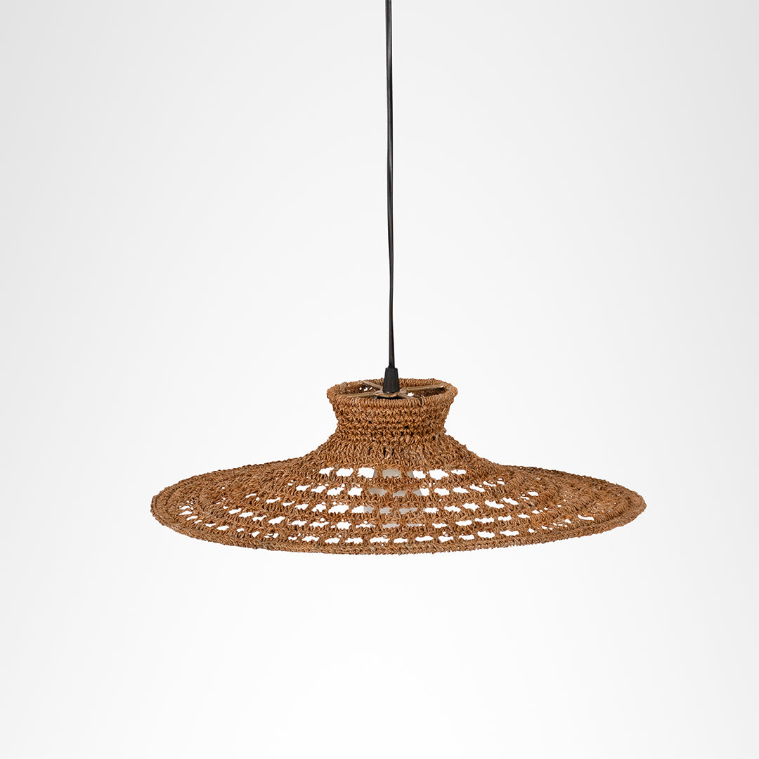 Botanic Halo Pendant Lamp - Dia: 15’’ / Beige / BANANA ROPE - Lighting