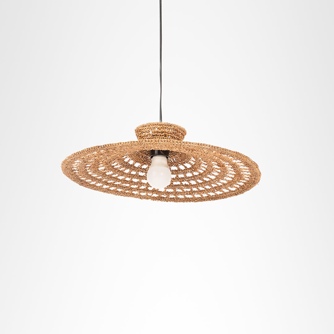Botanic Halo Pendant Lamp - Dia: 15’’ / Beige / BANANA ROPE - Lighting