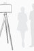 Botanic Leaf Floor Lamp - Dia: 11’’ H: 63’’ / Natural / Wood and Poplin - Lighting